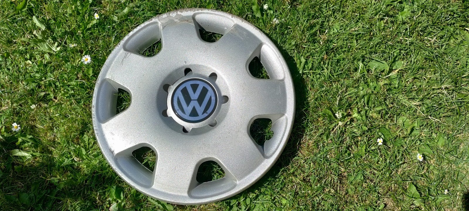 Wieldop VolksWagen,doorsnede 39,5 cm,merk,embleem,grijs,VW, Auto diversen, Ophalen of Verzenden, Gebruikt