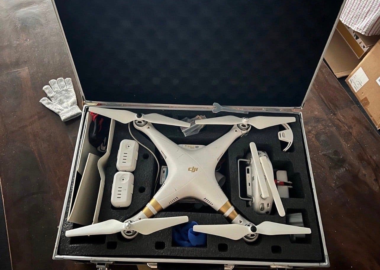 DJI Phantom 3 Advanced Drone met extra accu's en koffer, Ophalen, Gebruikt, Cameradrone, Extra accu('s)
