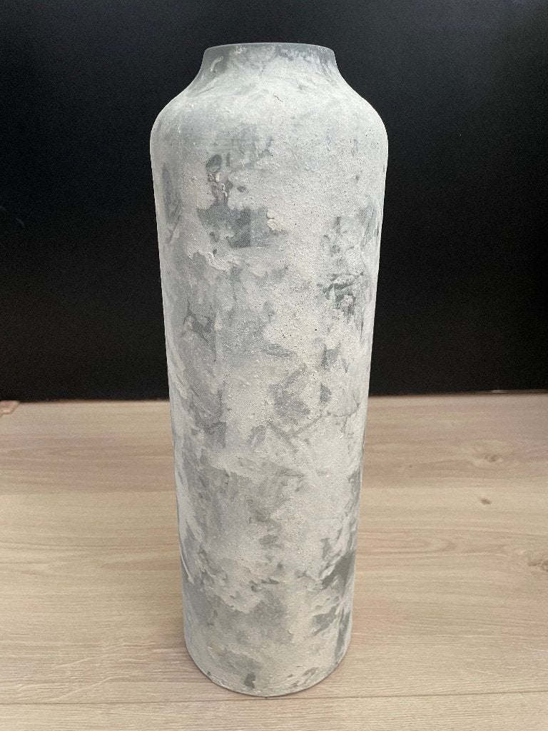 Vaas Beton Look 40 cm, Huis en Inrichting, Woonaccessoires | Vazen, Overige materialen, Overige kleuren, Ophalen of Verzenden