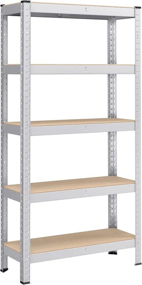 Stevige metalen opbergrek met 5 planken - 150x75x30 cm, Ophalen of Verzenden, Nieuw