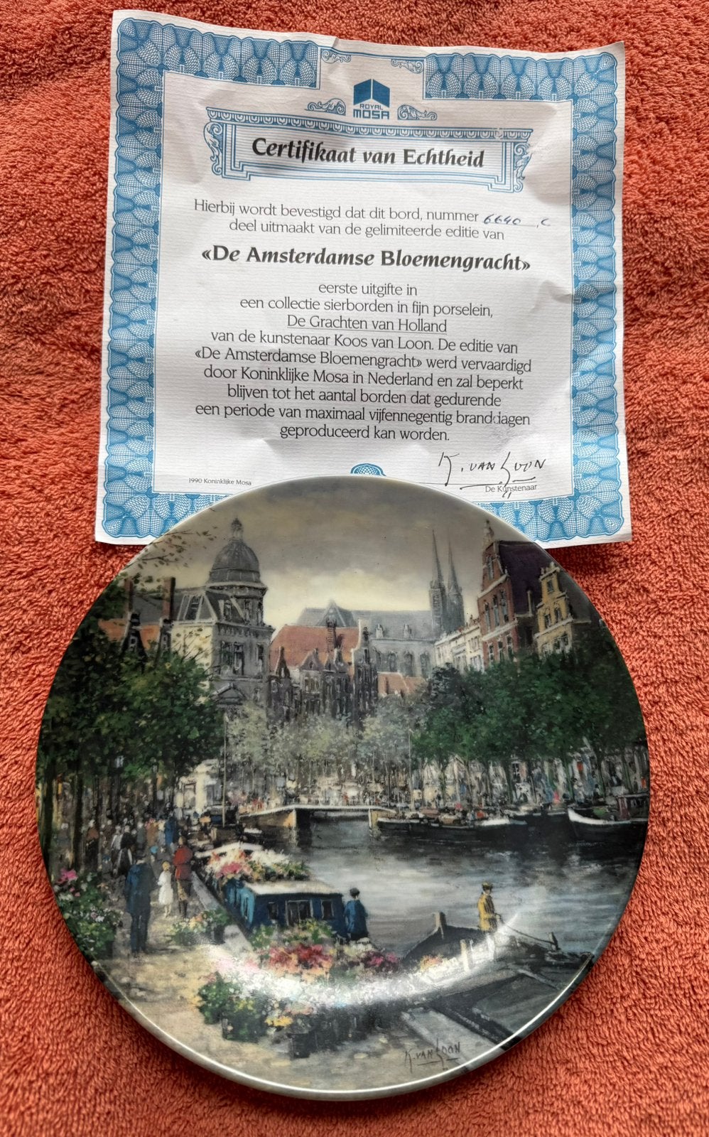 Wandbordje amsterdamse Bloemengracht, Ophalen