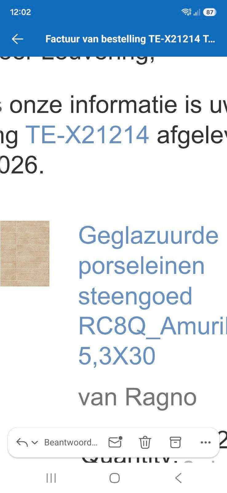 Ragno Amuri Biscotto tegels 5,3x30 cm - 1 doos, Ophalen, Nieuw, Minder dan 5 m², Wandtegels