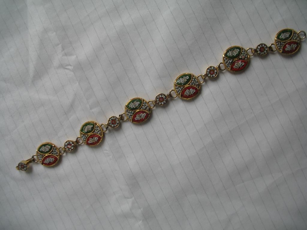 Armband Micro Mozaïek Italiaans Millefiori Vintage, Ophalen of Verzenden, Overige materialen, Armband
