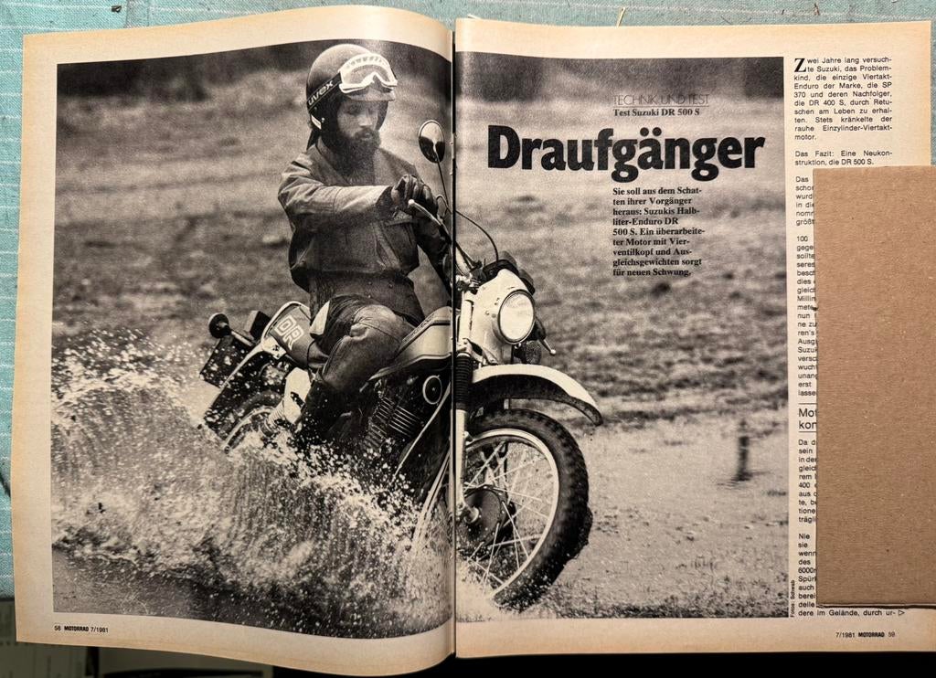 Test 1981 Suzuki DR500S, Verzenden, Zo goed als nieuw, Motoren