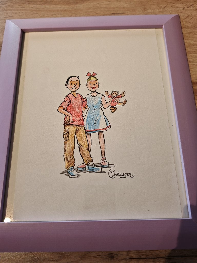 tekening van suske en wiske, Eén stripboek, Ophalen of Verzenden, Zo goed als nieuw