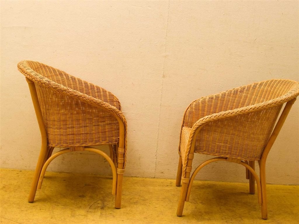 2 rotan stoelen 51428, Ophalen of Verzenden, Gebruikt, Bruin, Vijf, Zes of meer stoelen