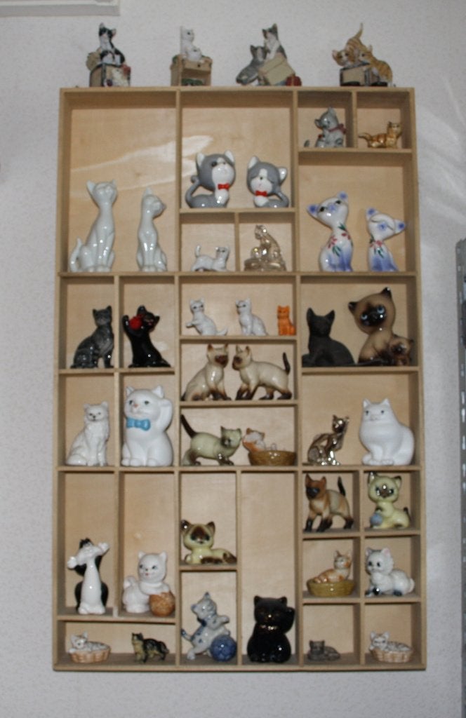 Letterbak met verzameling Poesjes, Ophalen, Zo goed als nieuw, Hond of Kat, Beeldje of Figuurtje