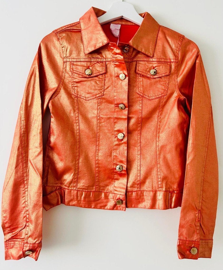 Gloednieuwe, super chique oranje/koraal lentejas, Kinderen en Baby's, Zero Jeans, Meisje, Nieuw, Ophalen of Verzenden