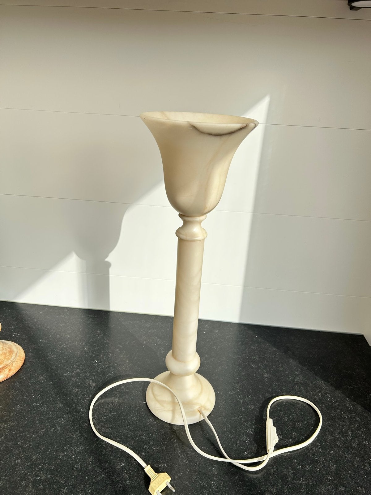 Set van 2 marmeren kandelaars met kleine fitting, Ophalen, Overige materialen