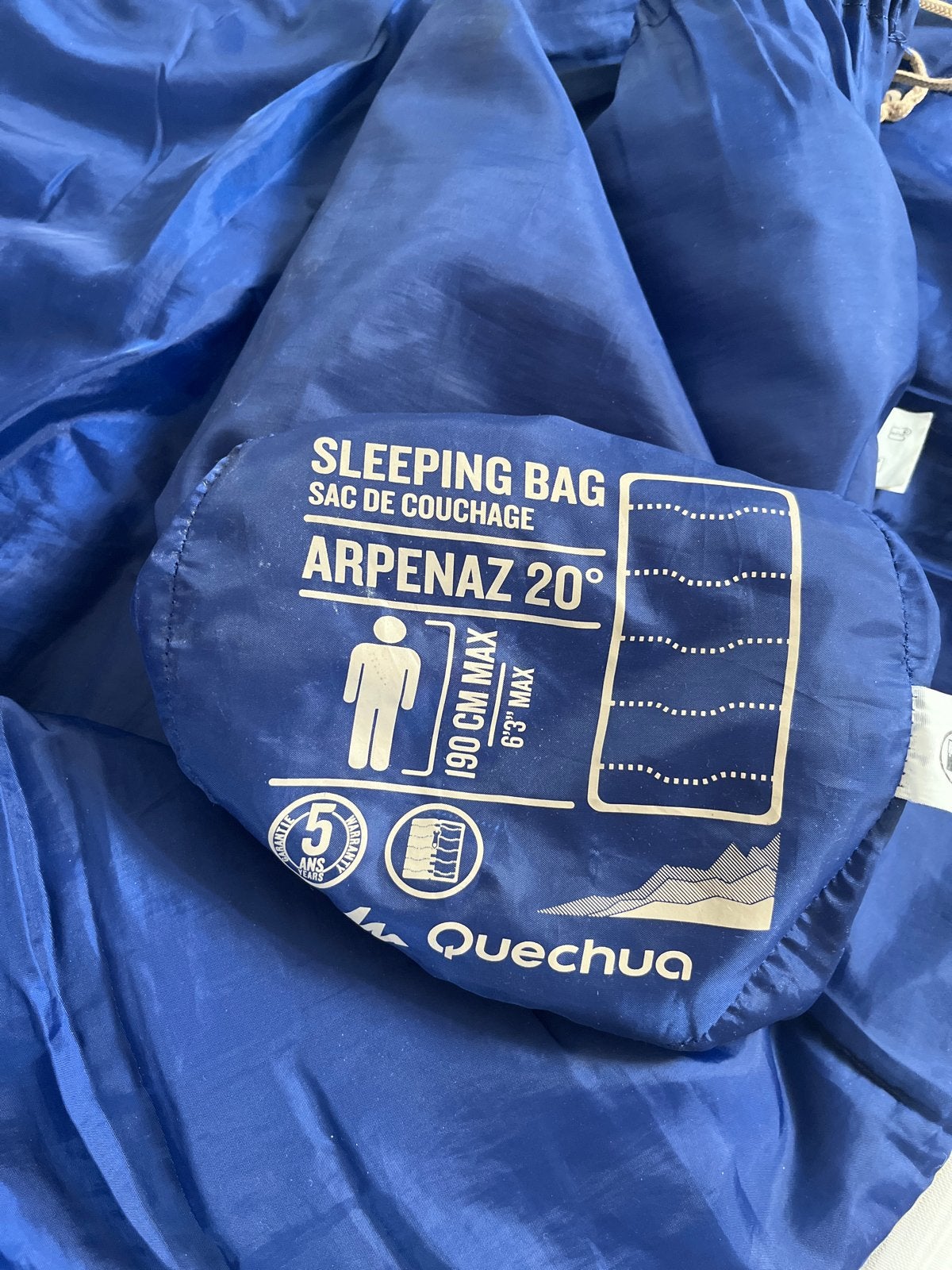 Quechua Arpenaz 20 Slaapzak - Blauw, Ophalen, Zo goed als nieuw