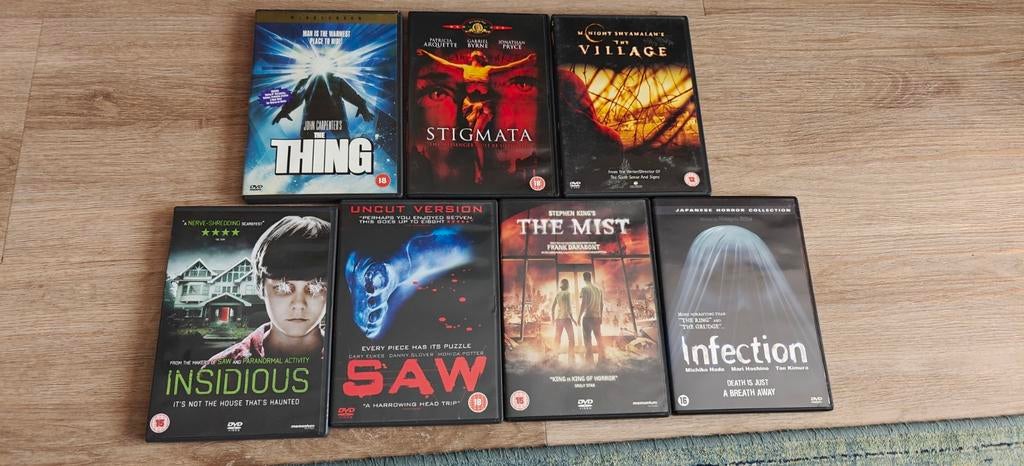 Horror DVD Collectie: The Thing, Saw, The Mist, Insidious, Vanaf 16 jaar, Ophalen of Verzenden, Gebruikt, Overige genres