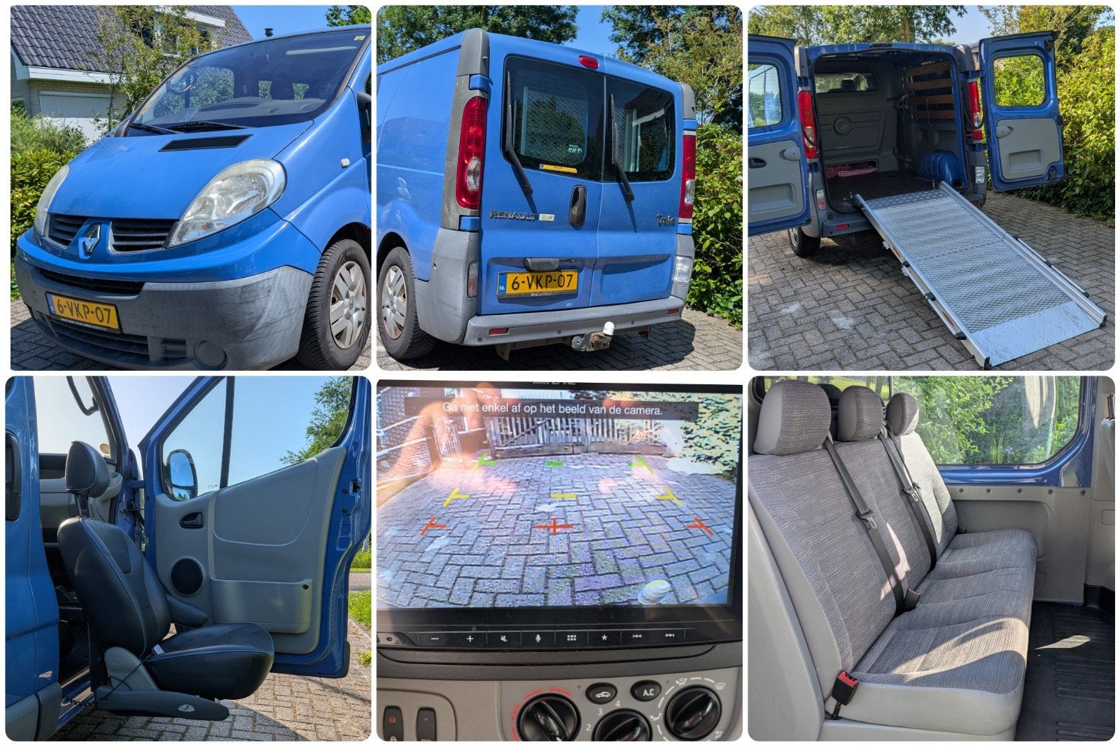 Invalidebus Rolstoelbus Renault Trafic 2.0 DCI 66KW L2 2010, Auto's, 1995 cc, 4 cilinders, 2000 kg, Leder en Stof