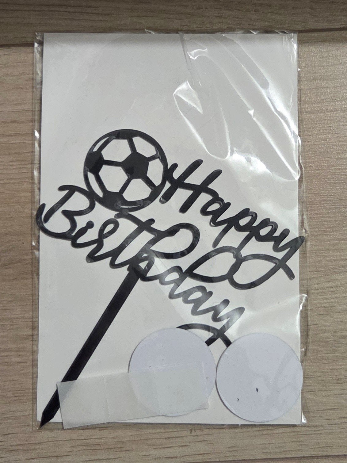 Happy Birthday Voetbal Taarttopper - Nieuw, Ophalen of Verzenden, Nieuw, Versiering, Verjaardag