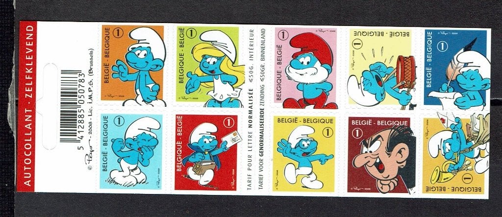 postzegels België Smurfen boekje OBP B95, Postzegels en Munten, Ophalen of Verzenden, Zonder stempel, Postfris, Postfris