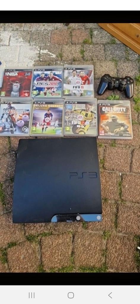 Ps3 met spellen em controler, Spelcomputers en Games, Ophalen of Verzenden, Met 1 controller, Slim
