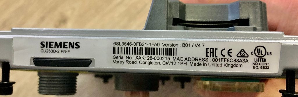 SIEMENS - Control Unit CU250D-2 PN-F - Simatic - SINAMICS, Ophalen of Verzenden, Zo goed als nieuw