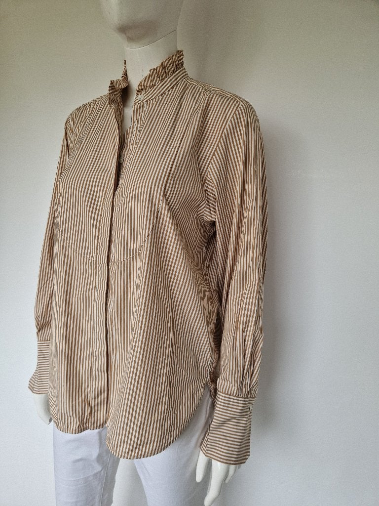 Arket blouse. Maat 38. Gestreept., Maat 38/40 (M), Nijmegen, Beige, Verhip-vintage.nl