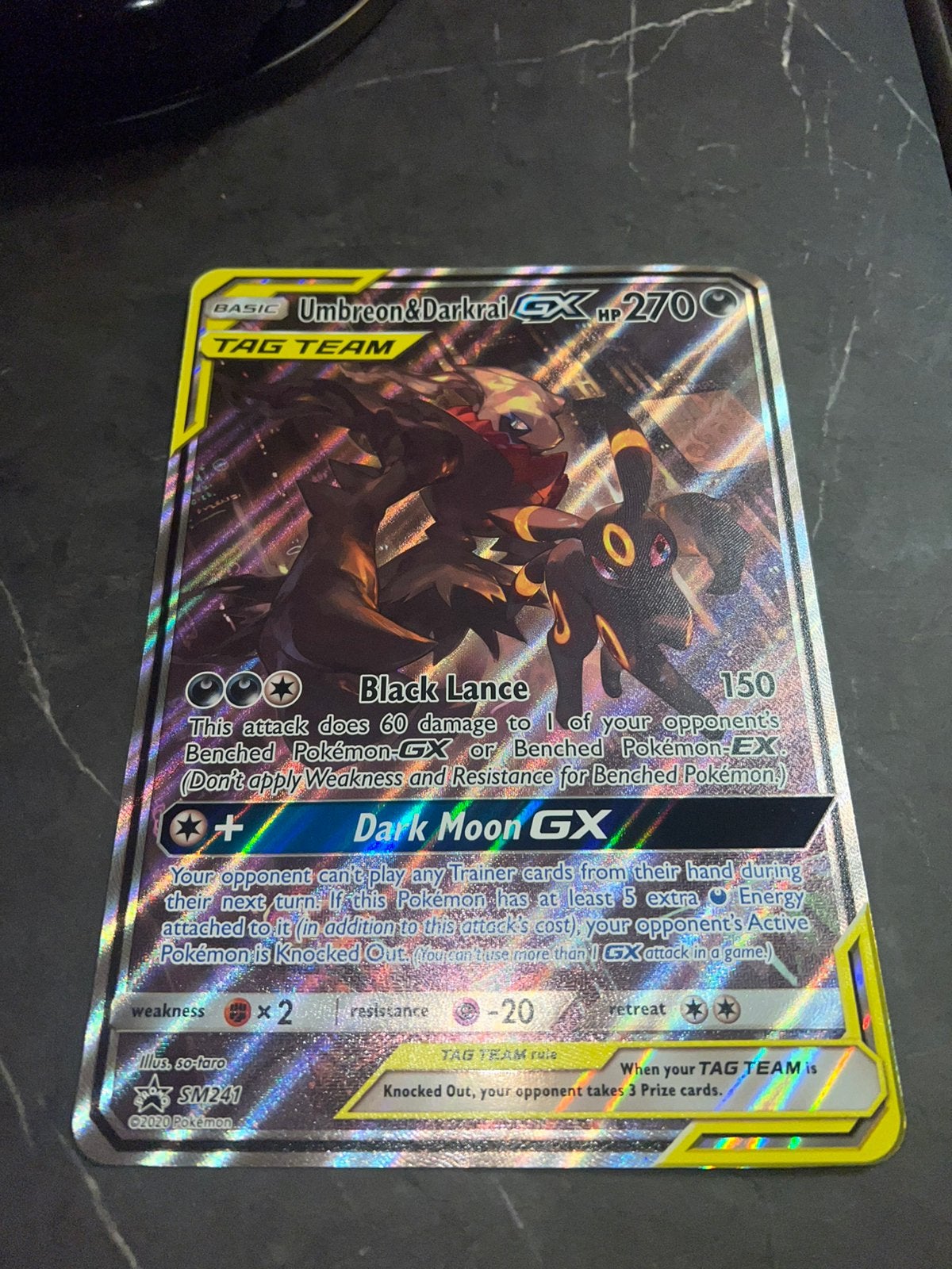 Darkrai & Umbreon TAG TEAM - Jumbo Card, Ophalen of Verzenden, Zo goed als nieuw