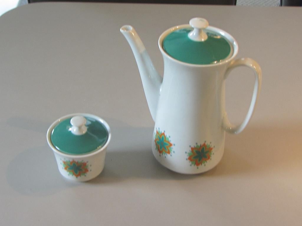 retro koffiekan en suikerpotje, Ophalen of Verzenden, Huis en Inrichting