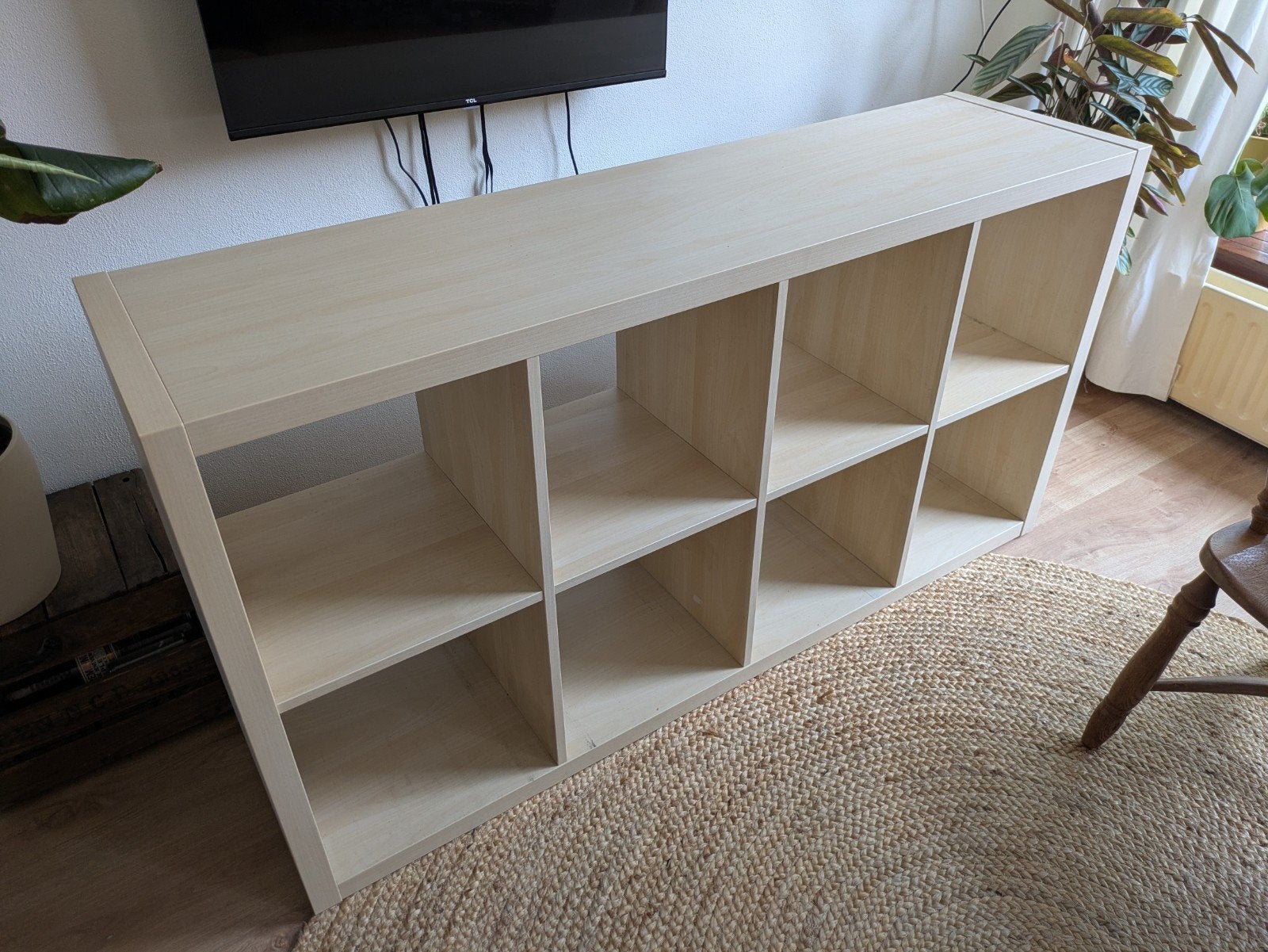 IKEA Kallax Kast 2x4 Vakken - Licht Houtkleur