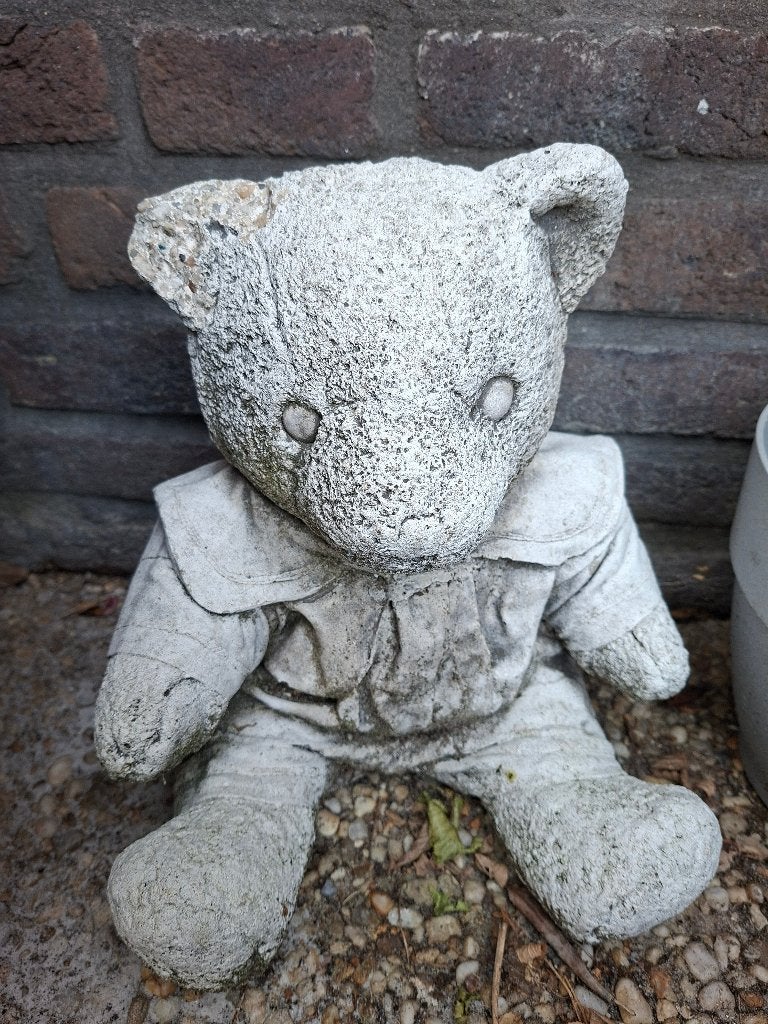 Tuinbeeld beer, Ophalen of Verzenden, Gebruikt, Beton, Dierenbeeld