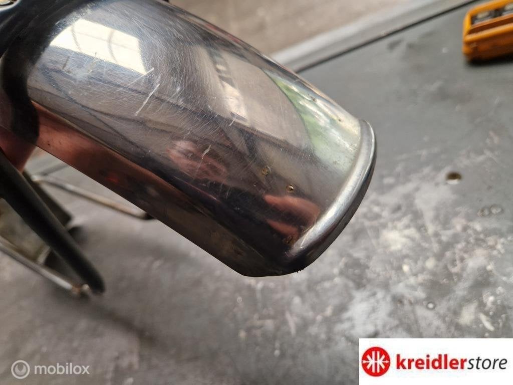 Kreidler RS / TM voorspatbord RVS origineel met beugels, Fietsen en Brommers, Gebruikt, Kreidler, Ophalen of Verzenden, Kreidler