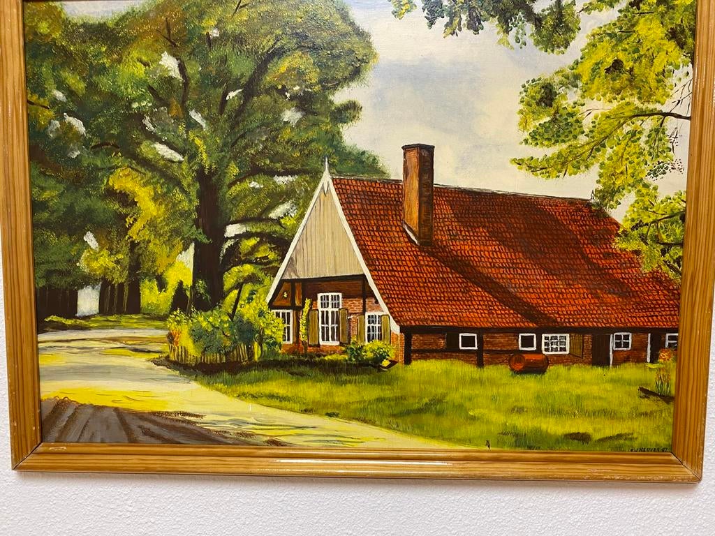 Schilderij, olieverf Aalten, Antiek en Kunst, Ophalen of Verzenden