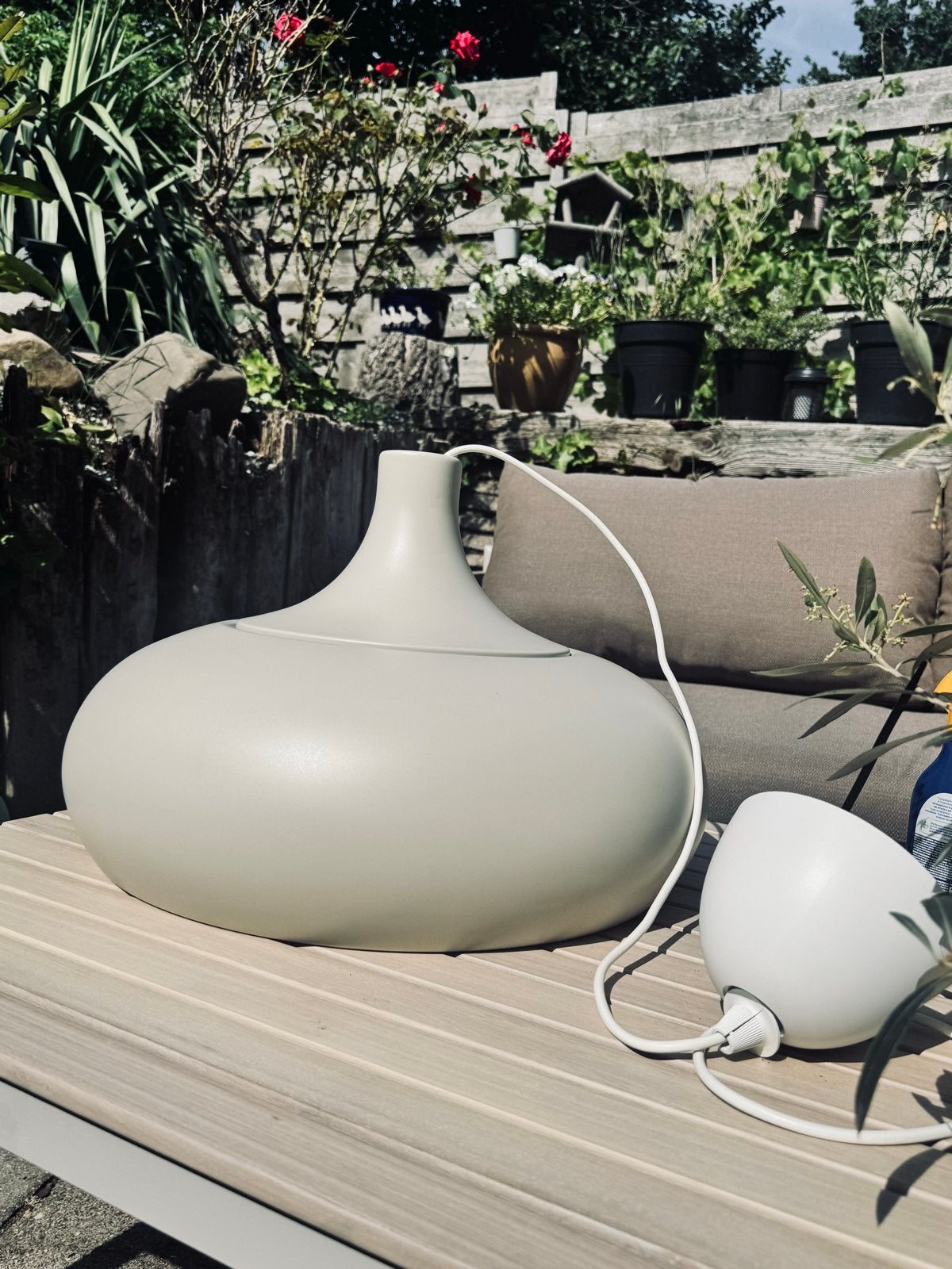 IKEA VÄXJÖ hanglamp beige - Zo goed als nieuw, Ophalen of Verzenden, Zo goed als nieuw, Kunststof