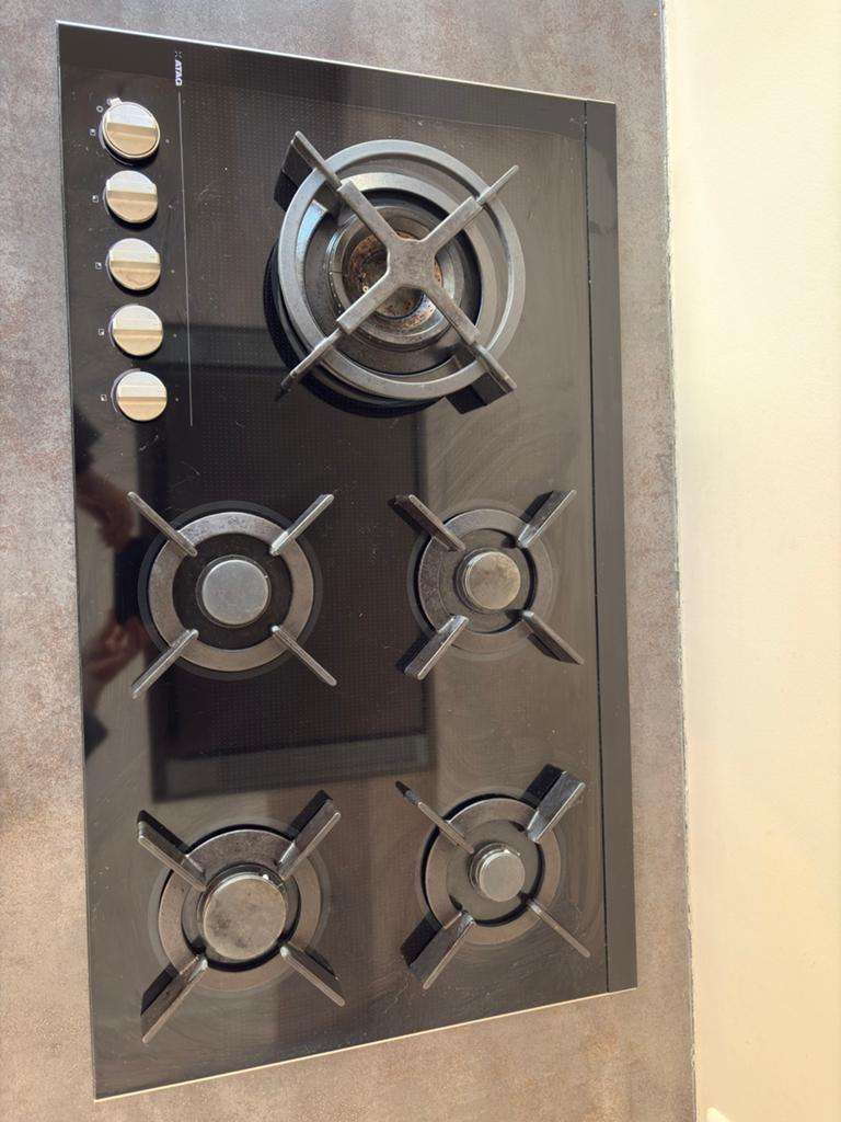 ATAG 5 pit kookplaat met wokbrander 90cm, Ophalen, Zo goed als nieuw, Inbouw, Gas