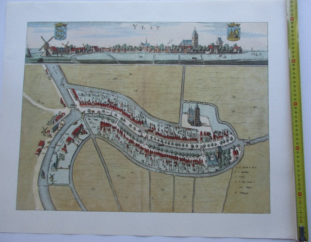 Reproductie IJlst, Hindelopen, Leeuwarden 1664, Verzenden, Voor 1800, Nieuw, Landkaart