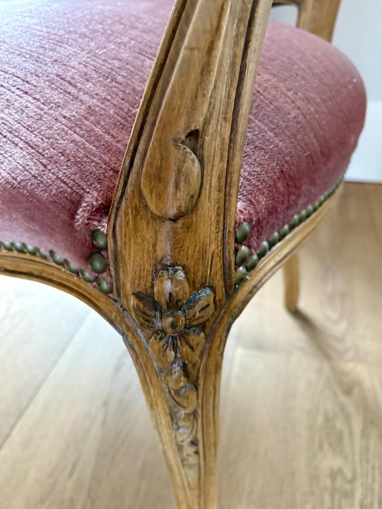 Franse Fauteuil Louis XV Oudroze - Gekocht in Wassenaar, Ophalen