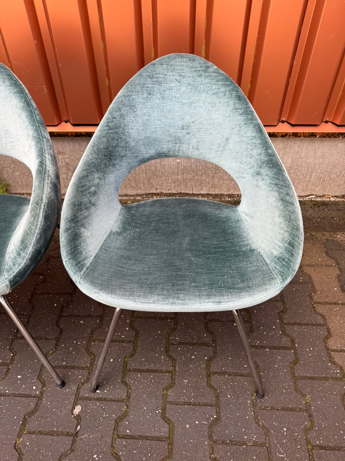 Artifort Shark stoel (6x)- Rene Holten - zgan - blauw velvet, Ophalen, Luxe design, Blauw, .
