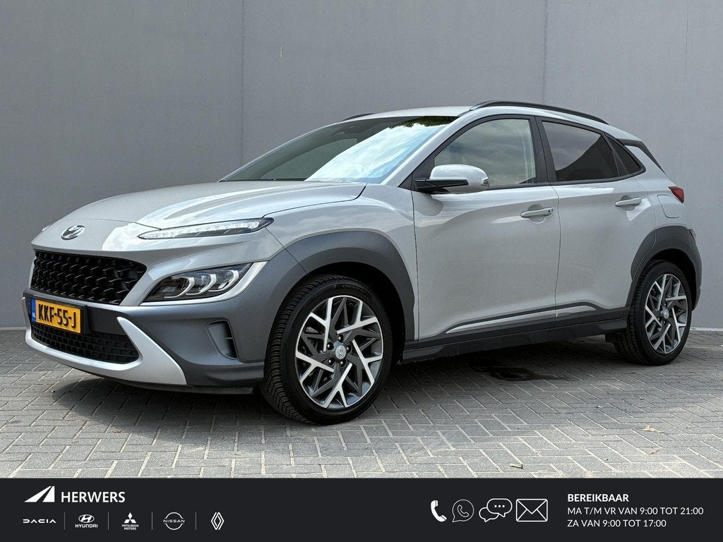 Hyundai Kona 1.6 GDI HEV Fashion / Fabrieksgarantie t/m 03-2, Stof, Gebruikt, Euro 6, 2 kWh