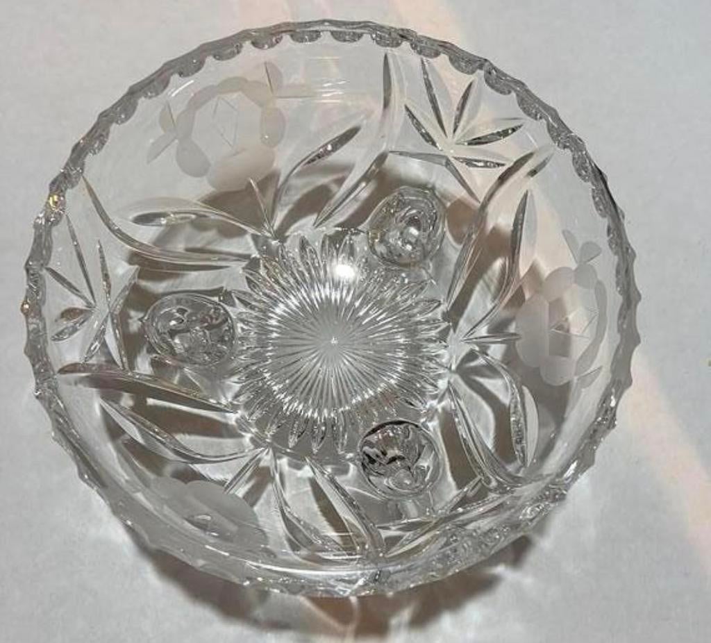 Kristallen schaaltje., Ophalen of Verzenden, Zo goed als nieuw, Glas, Overige stijlen
