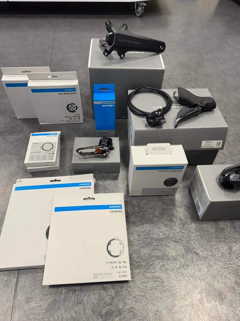 Shimano Ultegra R8170 P Di2 groepset dubbele powermeter, Fietsen en Brommers, Fietsonderdelen, Ophalen of Verzenden, Crankstel of Pedalen