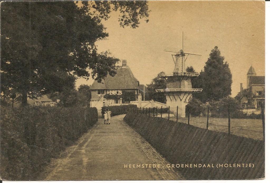 Heemstede Groenendaal  Molentje., Ophalen of Verzenden, 1940 tot 1960, Ongelopen, Noord-Holland