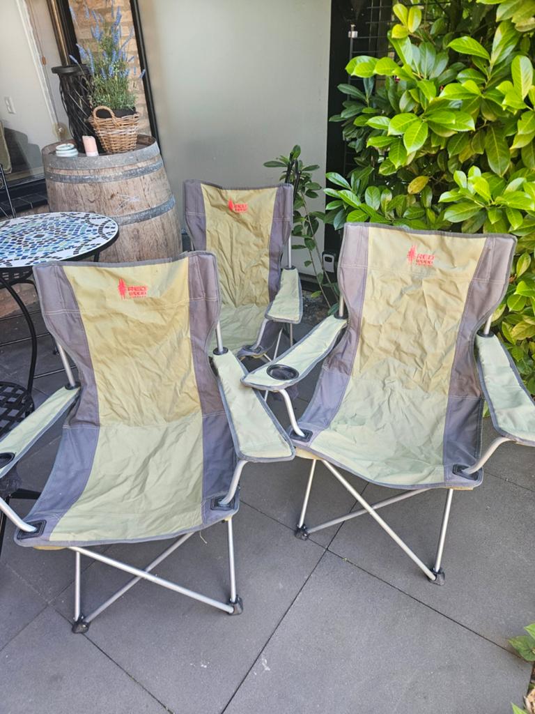 Redwood outdoor kampeerstoelen 3 voor 60€, Ophalen, Campingstoel