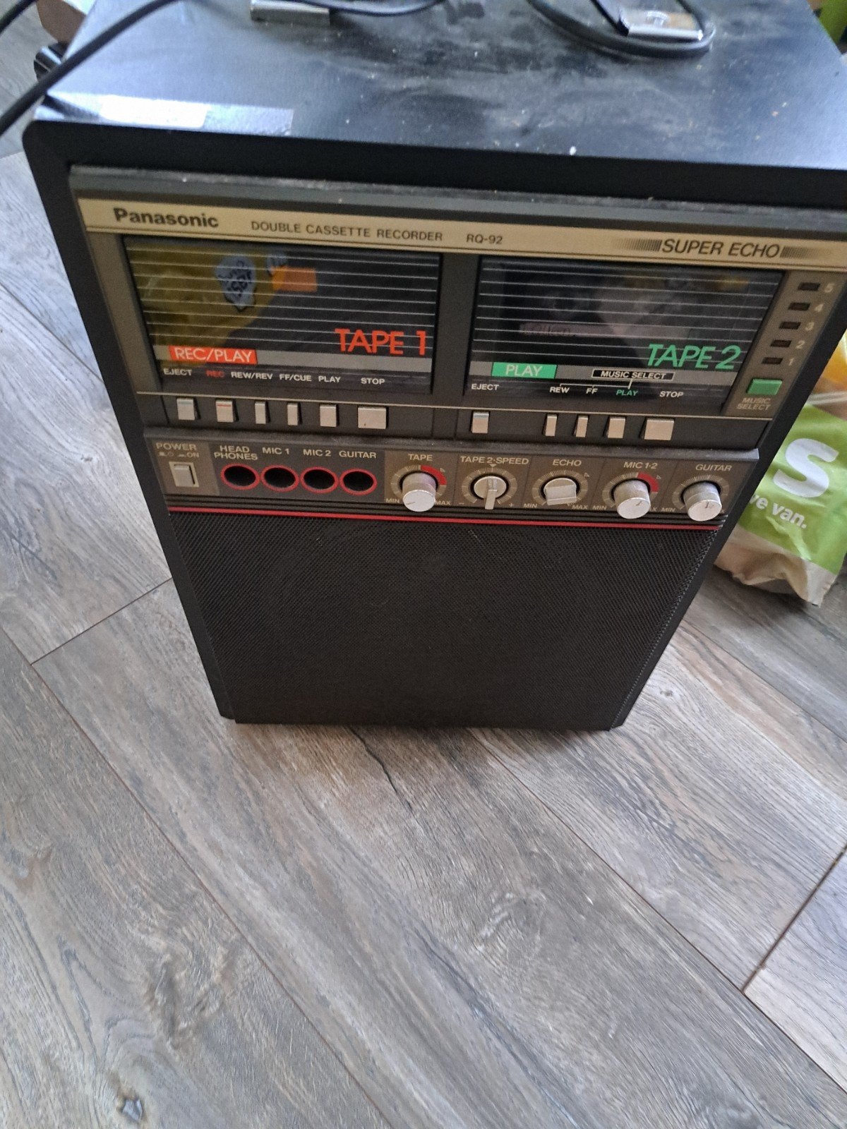 Panasonic RQ-92 Dubbele Cassetterecorder Super Echo, Ophalen, Dubbel, Overige merken, Tape counter