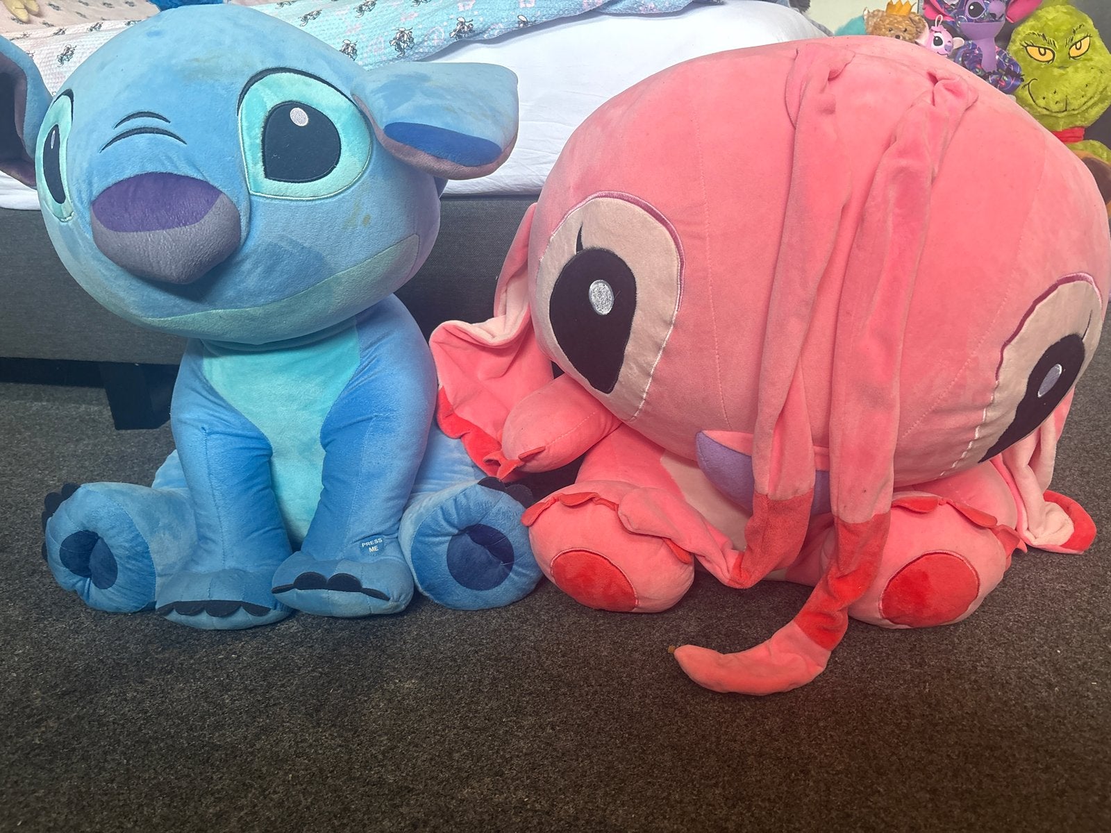 Grote Stitch en Angel knuffels - Lilo & Stitch, Kinderen en Baby's, Speelgoed | Knuffels en Pluche, Ophalen, Gebruikt, Disney