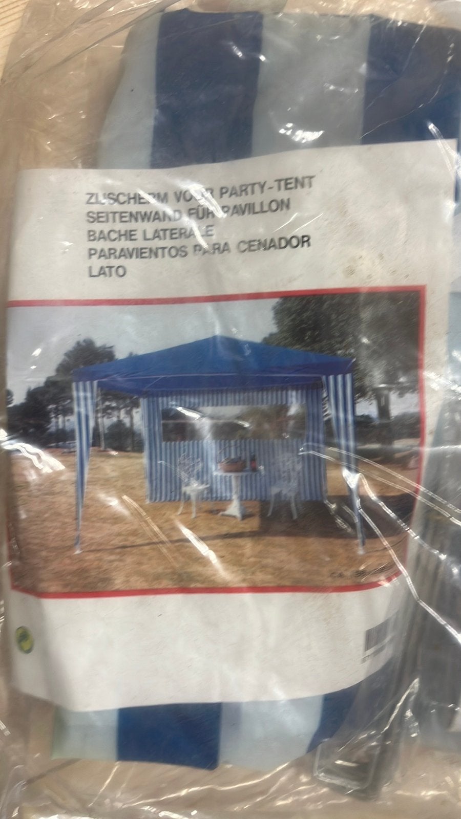 Partytent zeilen blauw/wit 2.00x3.00 per stuk of partij, Ophalen, Nieuw, 5 tot 10 m², Zeil