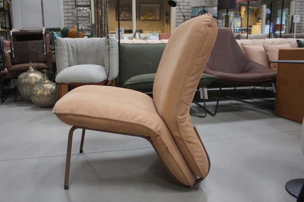 2 x prachtige luxe fauteuil CLIP Jess design metaal & leer, Huis en Inrichting, Fauteuils, Ophalen, 75 tot 100 cm, Zo goed als nieuw