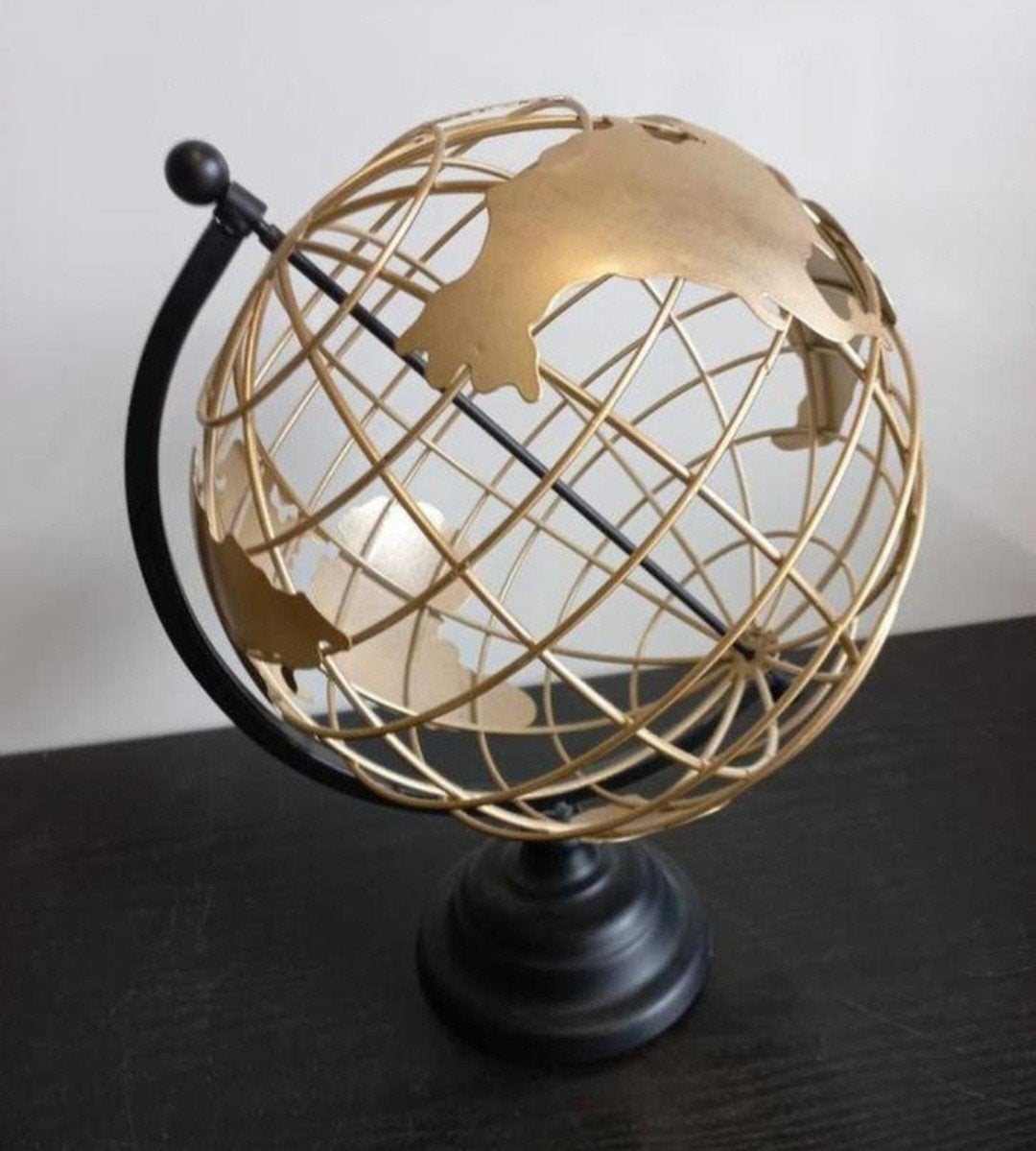 Goudkleurige Wereldbol Decoratie - Elegant & Stijlvol, Ophalen of Verzenden, Zo goed als nieuw