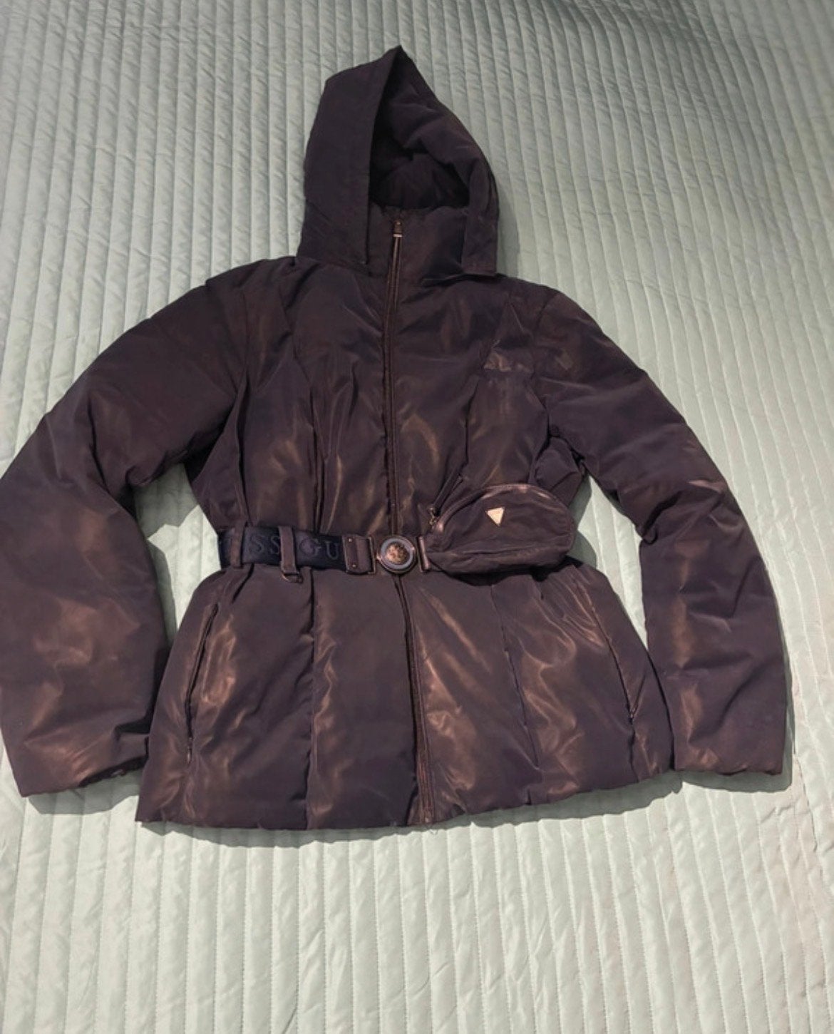 Guess Dames Winterjas - Wind- en Waterbestendig, Ophalen of Verzenden, Zo goed als nieuw, Maat 42/44 (L), Blauw