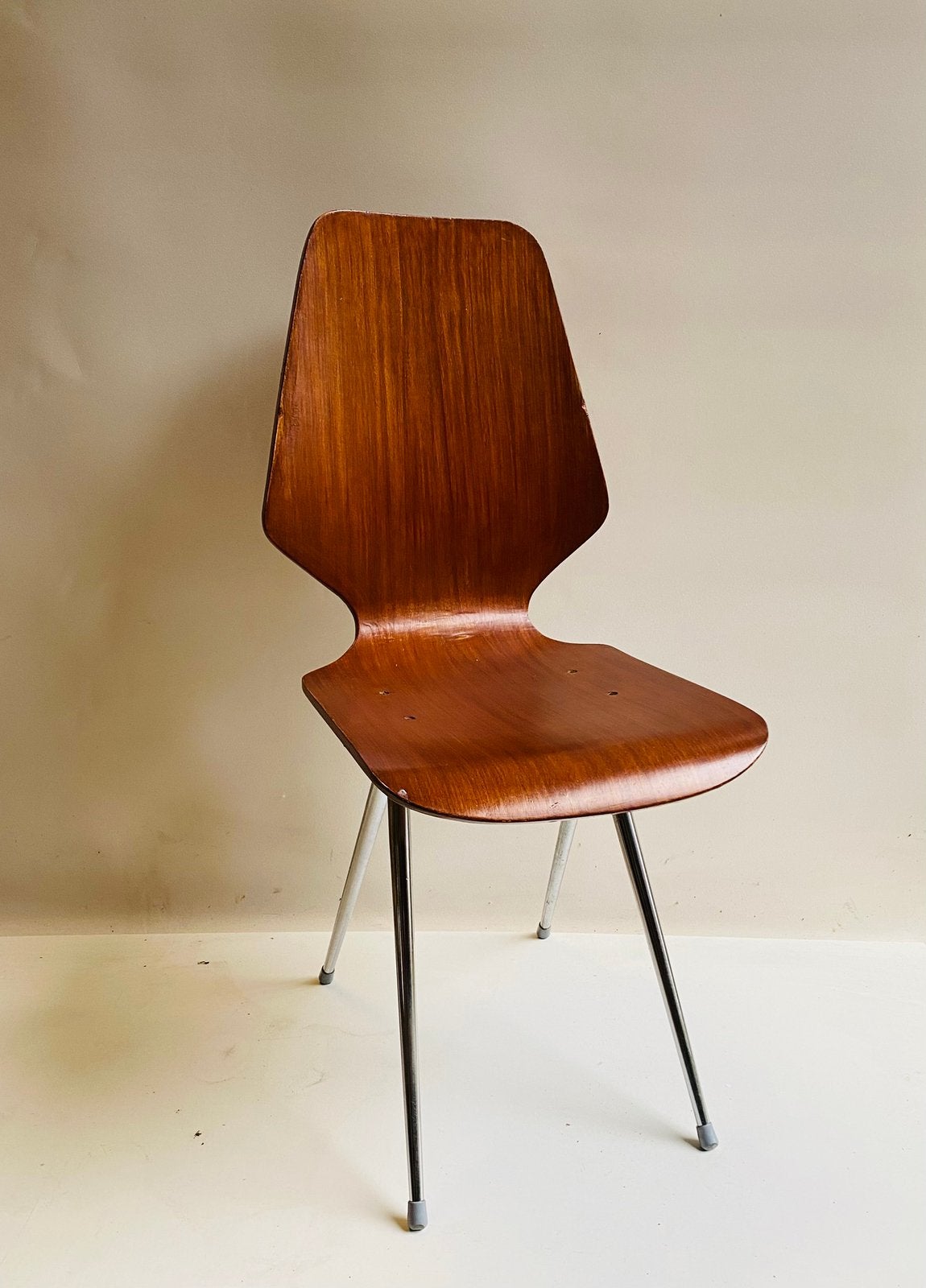 Carlo Ratti stijl stoel , jaren 60, Gebruikt, Jaren 60, Bruin, Onbekend