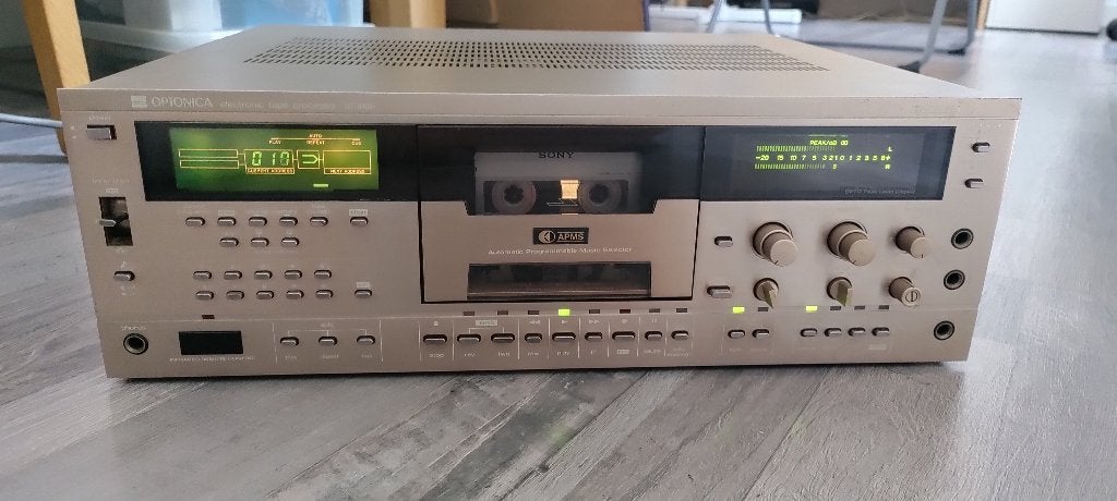 Sharp Optonica RT-9100 cassettedeck, Ophalen of Verzenden, Enkel, Overige merken, Tiptoetsen