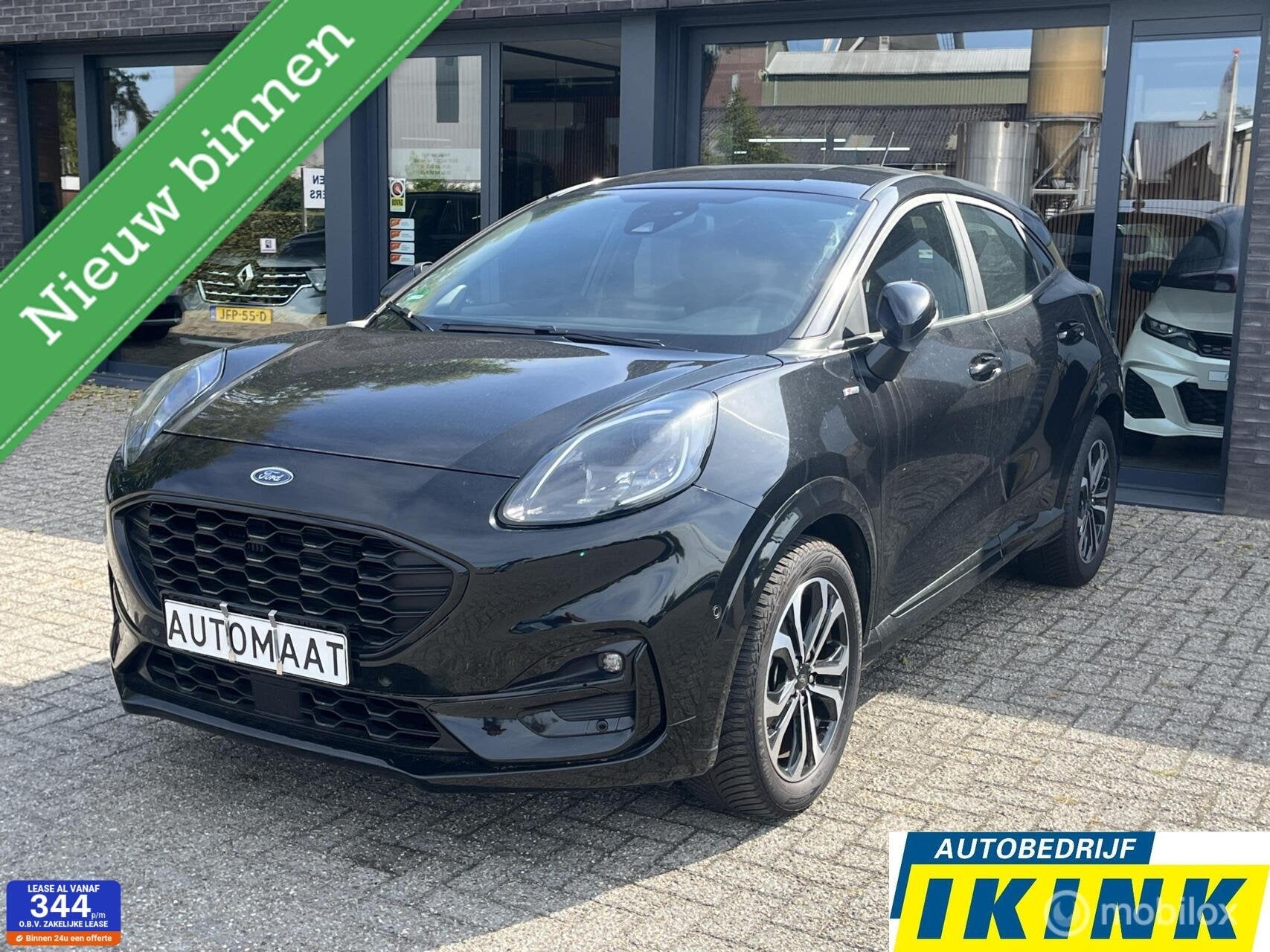 Ford Puma 1.0 EcoBoost Hybrid, Stof, Met garantie (alle), Zwart, 665 kg