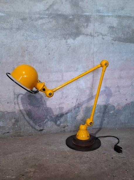 Oude vintage Jielde lamp gereviseerd geel, Ophalen of Verzenden