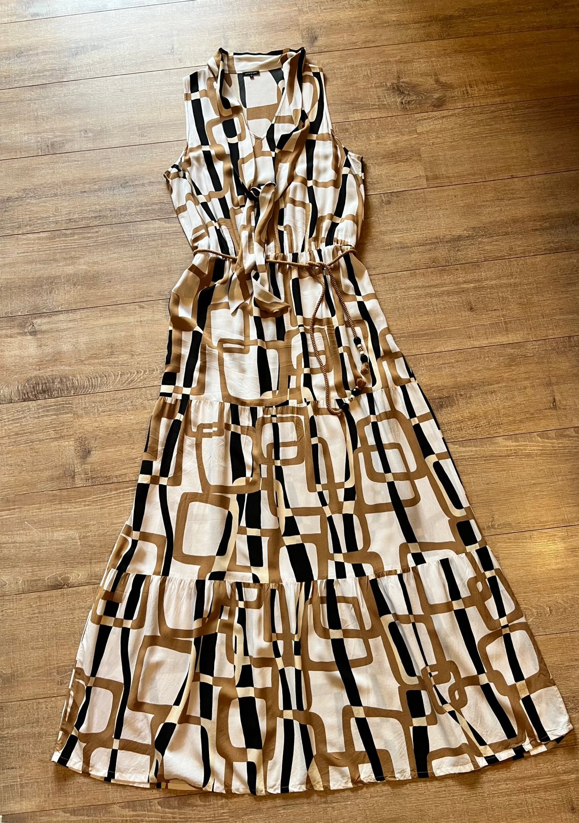 Caroline Biss 42 maxi dress, lange jurk Ibiza zomerjurk wit, Maat 38/40 (M), Wit, Ophalen of Verzenden, Zo goed als nieuw