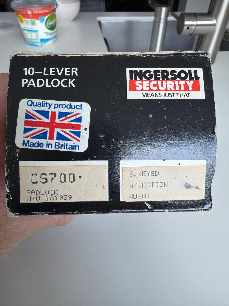 Nieuw: 6x INGERSOLL Security 10-Lever Padlock, Ophalen of Verzenden, Nieuw, Rvs, Slot