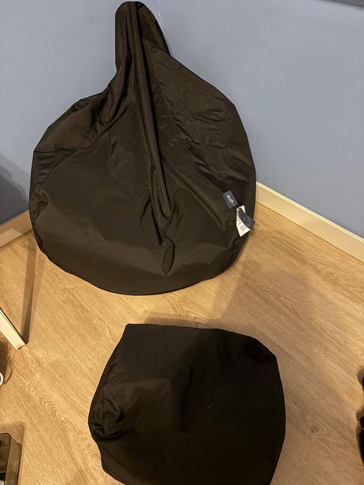 Gaming Zitzak Stoel met Voetenbankje Zwart, Huis en Inrichting, Ophalen, Zo goed als nieuw, Zwart, Zitzakstoel